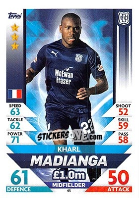 Cromo Kharl Madianga - SPFL 2018-2019. Match Attax n. 45 - Topps