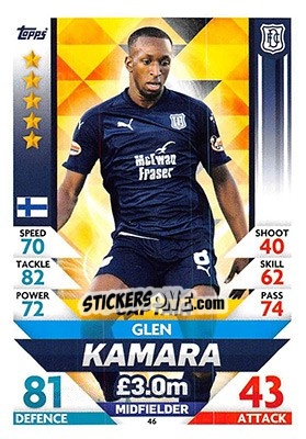 Sticker Glen Kamara - SPFL 2018-2019. Match Attax n. 46 - Topps