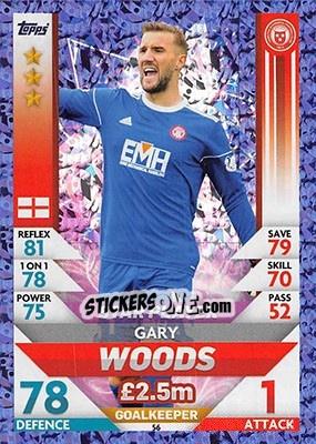 Sticker Gary Woods - SPFL 2018-2019. Match Attax n. 56 - Topps