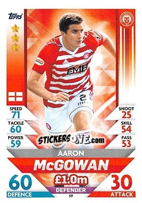 Sticker Aaron McGowan - SPFL 2018-2019. Match Attax n. 59 - Topps