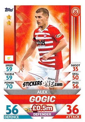 Sticker Alex Gogic - SPFL 2018-2019. Match Attax - Topps