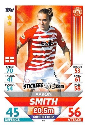 Sticker Aaron Smith - SPFL 2018-2019. Match Attax n. 64 - Topps