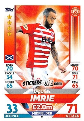 Sticker Dougie Imrie - SPFL 2018-2019. Match Attax n. 66 - Topps