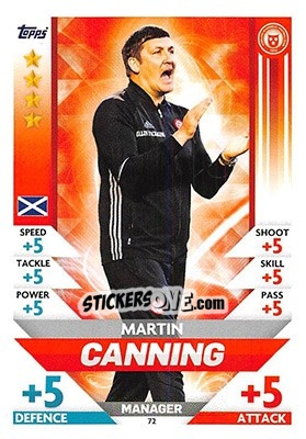 Sticker Martin Canning - SPFL 2018-2019. Match Attax n. 72 - Topps