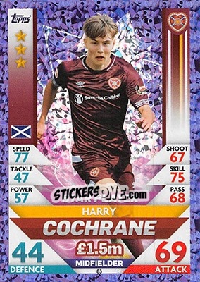 Sticker Harry Cochrane - SPFL 2018-2019. Match Attax - Topps
