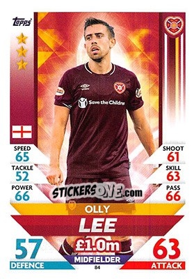 Sticker Olly Lee - SPFL 2018-2019. Match Attax - Topps