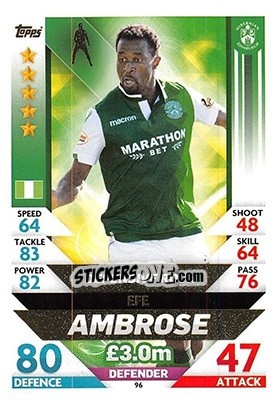 Sticker Efe Ambrose - SPFL 2018-2019. Match Attax n. 96 - Topps