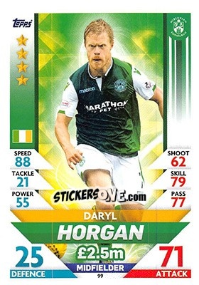Sticker Daryl Horgan - SPFL 2018-2019. Match Attax n. 99 - Topps