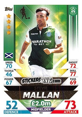 Sticker Stevie Mallan - SPFL 2018-2019. Match Attax n. 102 - Topps