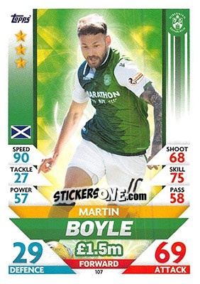 Sticker Martin Boyle - SPFL 2018-2019. Match Attax - Topps