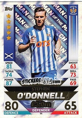 Sticker Stephen O'Donnell - SPFL 2018-2019. Match Attax - Topps