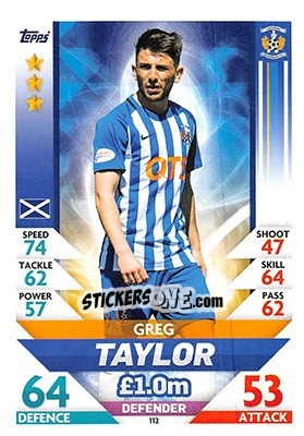 Sticker Greg Taylor - SPFL 2018-2019. Match Attax n. 112 - Topps