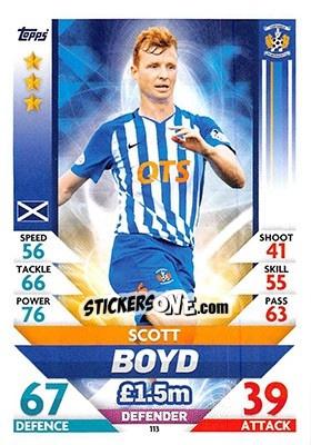 Sticker Scott Boyd - SPFL 2018-2019. Match Attax n. 113 - Topps
