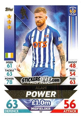 Sticker Alan Power - SPFL 2018-2019. Match Attax n. 117 - Topps
