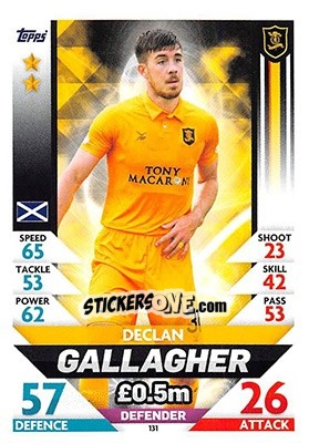 Sticker Declan Gallagher - SPFL 2018-2019. Match Attax n. 131 - Topps