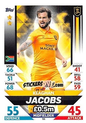 Sticker Keaghan Jacobs - SPFL 2018-2019. Match Attax n. 135 - Topps