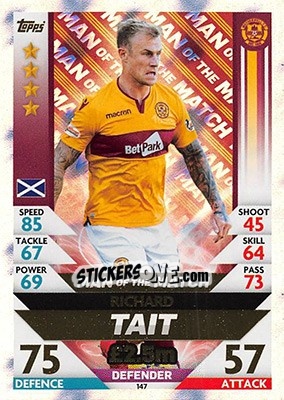 Sticker Richard Tait - SPFL 2018-2019. Match Attax n. 147 - Topps