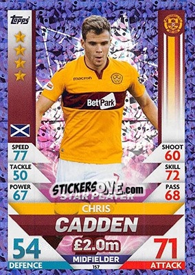 Sticker Chris Cadden - SPFL 2018-2019. Match Attax n. 157 - Topps