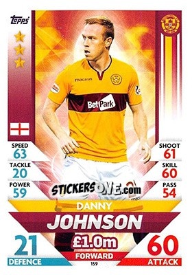 Sticker Danny Johnson - SPFL 2018-2019. Match Attax n. 159 - Topps
