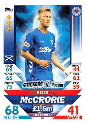 Sticker Ross McCrorie - SPFL 2018-2019. Match Attax n. 168 - Topps