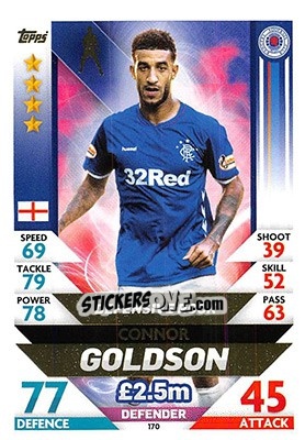 Sticker Connor Goldson - SPFL 2018-2019. Match Attax n. 170 - Topps