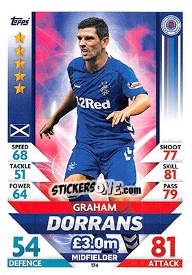 Sticker Graham Dorrans - SPFL 2018-2019. Match Attax n. 174 - Topps