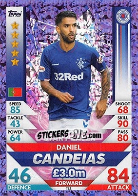 Sticker Daniel Candeias - SPFL 2018-2019. Match Attax n. 178 - Topps