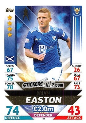 Sticker Brian Easton - SPFL 2018-2019. Match Attax n. 184 - Topps