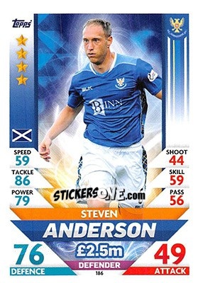 Sticker Steven Anderson - SPFL 2018-2019. Match Attax n. 186 - Topps