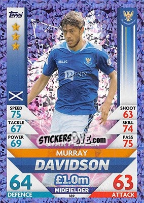 Sticker Murray Davidson - SPFL 2018-2019. Match Attax n. 189 - Topps