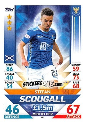 Sticker Stefan Scougall - SPFL 2018-2019. Match Attax n. 190 - Topps