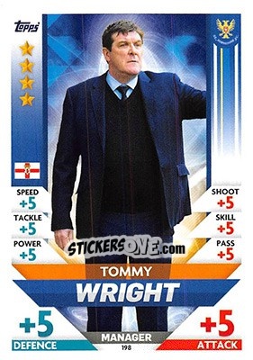 Sticker Tommy Wright - SPFL 2018-2019. Match Attax n. 198 - Topps