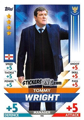 Sticker Tommy Wright - SPFL 2018-2019. Match Attax - Topps