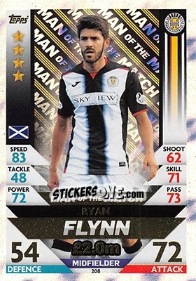 Sticker Ryan Flynn - SPFL 2018-2019. Match Attax - Topps