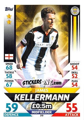 Sticker James Kellermann - SPFL 2018-2019. Match Attax - Topps