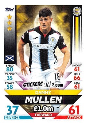 Sticker Danny Mullen - SPFL 2018-2019. Match Attax n. 213 - Topps
