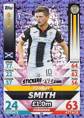 Sticker Cammy Smith - SPFL 2018-2019. Match Attax n. 215 - Topps
