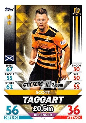Figurina Scott Taggart - SPFL 2018-2019. Match Attax n. 219 - Topps