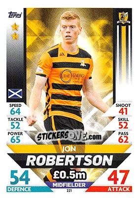 Cromo Jon Robertson - SPFL 2018-2019. Match Attax - Topps