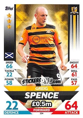 Sticker Greig Spence - SPFL 2018-2019. Match Attax n. 224 - Topps