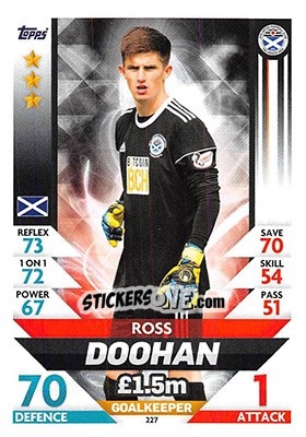 Sticker Ross Doohan - SPFL 2018-2019. Match Attax n. 227 - Topps
