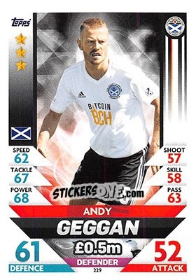 Sticker Andy Geggan - SPFL 2018-2019. Match Attax n. 229 - Topps