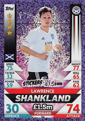 Cromo Lawrence Shankland - SPFL 2018-2019. Match Attax - Topps
