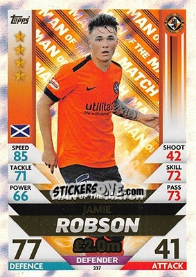 Sticker Jamie Robson - SPFL 2018-2019. Match Attax n. 237 - Topps