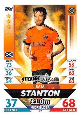 Sticker Sam Stanton - SPFL 2018-2019. Match Attax n. 239 - Topps