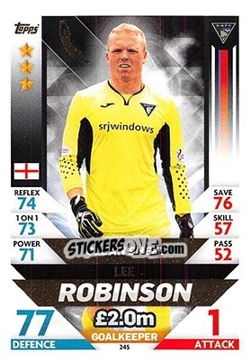 Sticker Lee Robinson - SPFL 2018-2019. Match Attax n. 245 - Topps