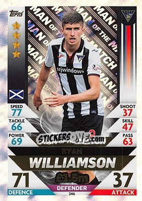 Cromo Ryan Williamson - SPFL 2018-2019. Match Attax - Topps