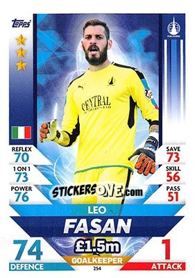 Sticker Leo Fasan - SPFL 2018-2019. Match Attax n. 254 - Topps