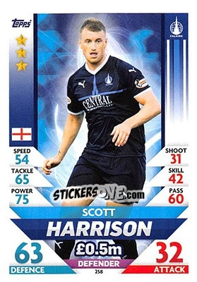 Sticker Scott Harrison - SPFL 2018-2019. Match Attax n. 258 - Topps