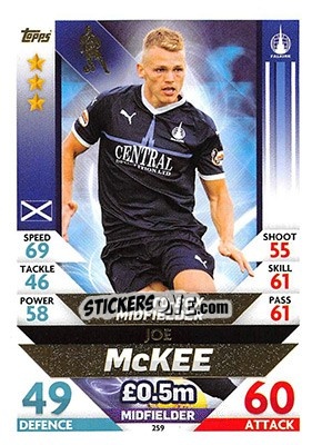 Sticker Joe McKee - SPFL 2018-2019. Match Attax n. 259 - Topps